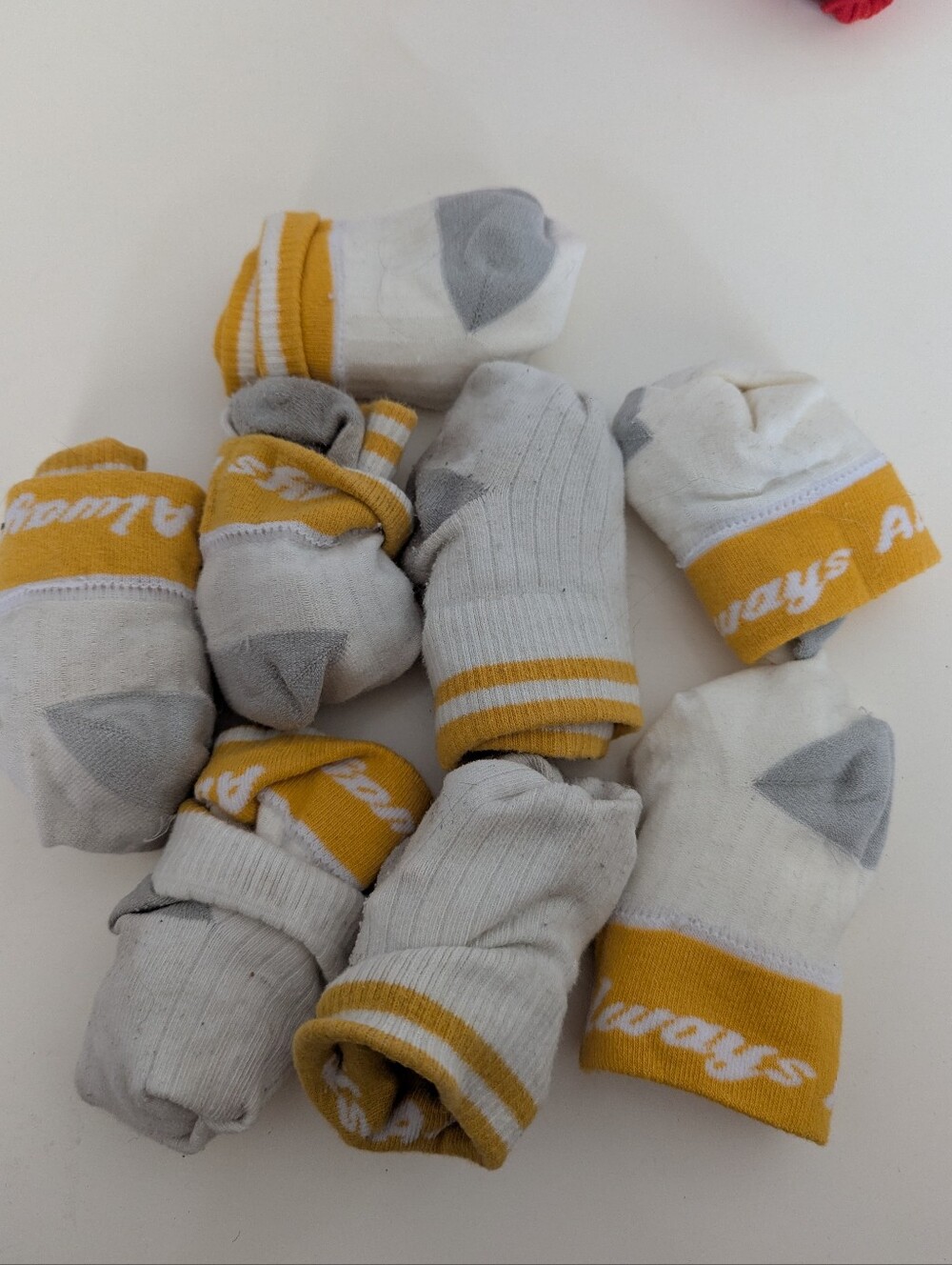 Striped Yellow Ankle Socks